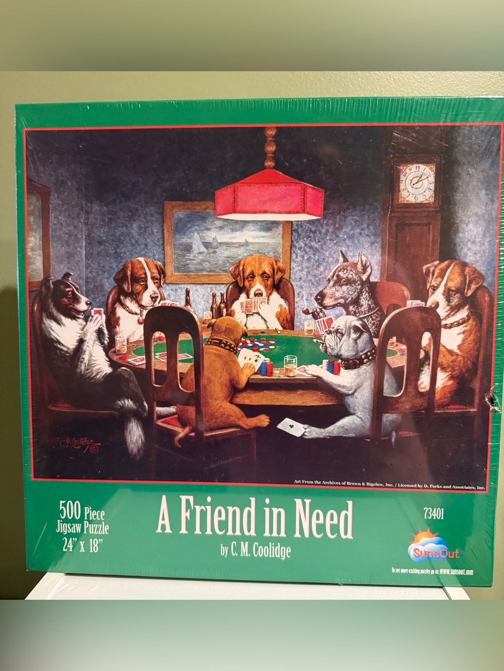 Dogs playing poker puzzle - C.M. Coolidge- A Friend in Need - unopened